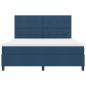 Preview: ARDEBO.de - Boxspringbett mit LED-Lichtleisten Blau 180 x 200 cm Stoff