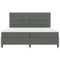 Preview: Boxspringbett mit Kopfteil Dunkelgrau 200 x 200 cm Stoff