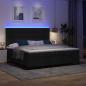 Preview: Boxspringbett mit LED-Lichtleisten Schwarz 200 x 200 cm Stoff