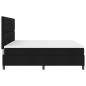 Preview: Boxspringbett mit LED-Lichtleisten Schwarz 200 x 200 cm Stoff