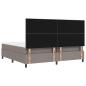 Preview: Boxspringbett mit LED-Lichtleisten Taupe 200 x 200 cm Stoff