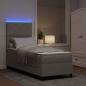 Preview: Boxspringbett mit LED-Lichtleisten Taupe 80 x 200 cm Stoff