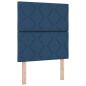 Preview: Boxspringbett mit LED-Lichtleisten Blau 80 x 200 cm Stoff