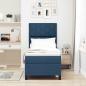 Preview: Boxspringbett mit LED-Lichtleisten Blau 80 x 200 cm Stoff
