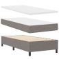 Preview: ARDEBO.de - Boxspringbett mit LED-Lichtleisten Taupe 100 x 200 cm Stoff