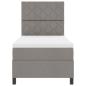 Preview: Boxspringbett mit LED-Lichtleisten Taupe 100 x 200 cm Stoff