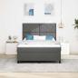 Preview: Boxspringbett mit Kopfteil Dunkelgrau 140 x 200 cm Stoff