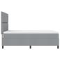 Preview: Boxspringbett mit Matratze mit LED Hellgrau 160 x 200 cm Stoff