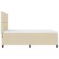 Preview: Boxspringbett mit LED-Lichtleisten Creme 160 x 200 cm Stoff