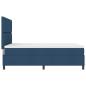 Preview: Boxspringbett mit LED-Lichtleisten Blau 160 x 200 cm Stoff