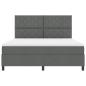 Preview: Boxspringbett mit Kopfteil Dunkelgrau 180 x 200 cm Stoff