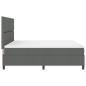 Preview: Boxspringbett mit Kopfteil Dunkelgrau 180 x 200 cm Stoff