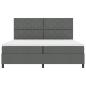 Preview: Boxspringbett mit Kopfteil Dunkelgrau 200 x 200 cm Stoff