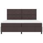Preview: Boxspringbett mit Matratze Dunkelbraun 200 x 200 cm Stoff