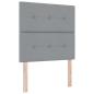 Preview: LED Boxspringbett mit Kopfteil Hellgrau 120 x 200 cm Stoff