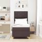 Preview: LED Boxspringbett mit Kopfteil Dunkelbraun 80 x 200 cm Stoff