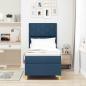 Preview: LED Boxspringbett mit Kopfteil Blau 80 x 200 cm Stoff