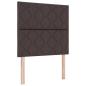 Preview: LED Boxspringbett mit Kopfteil Dunkelbraun 90 x 190 cm Stoff