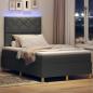 Preview: LED Boxspringbett mit Kopfteil Dunkelgrau 120 x 200 cm Stoff