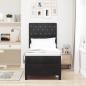 Preview: LED Boxspringbett mit Matratze Schwarz 80 x 200 cm Samt