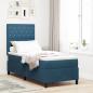 Preview: LED Boxspringbett mit Matratze Dunkelblau 80 x 200 cm Samt