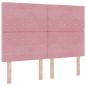 Preview: LED Boxspringbett mit Matratze Rosa 160 x 200 cm Samt