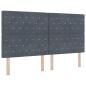 Preview: LED Boxspringbett mit Matratze Dunkelgrau 180 x 200 cm Samt