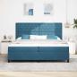 Preview: LED Boxspringbett mit Matratze Dunkelblau 200 x 200 cm Samt