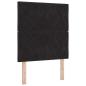 Preview: LED Boxspringbett mit Kopfteil Schwarz 80 x 200 cm Samt