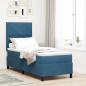 Preview: ARDEBO.de - LED Boxspringbett mit Kopfteil Dunkelblau 80 x 200 cm Samt
