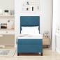 Preview: LED Boxspringbett mit Kopfteil Dunkelblau 80 x 200 cm Samt