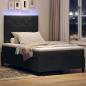 Preview: LED Boxspringbett mit Kopfteil Schwarz 120 x 190 cm Samt