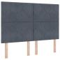 Preview: LED Boxspringbett mit Kopfteil Dunkelgrau 160 x 200 cm Samt