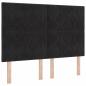 Preview: LED Boxspringbett mit Kopfteil Schwarz 160 x 200 cm Samt