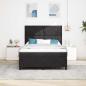Preview: LED Boxspringbett mit Kopfteil Schwarz 160 x 200 cm Samt