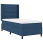 Preview: LED Boxspringbett mit Kopfteil Blau 90 x 190 cm Stoff