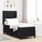 Preview: ARDEBO.de - LED Boxspringbett mit Kopfteil Schwarz 80 x 200 cm Stoff