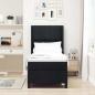 Preview: LED Boxspringbett mit Kopfteil Schwarz 80 x 200 cm Stoff