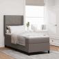 Preview: ARDEBO.de - LED Boxspringbett mit Kopfteil Taupe 80 x 200 cm Stoff