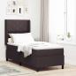 Preview: ARDEBO.de - LED Boxspringbett mit Kopfteil Dunkelbraun 90 x 190 cm Stoff