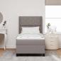 Preview: LED Boxspringbett mit Kopfteil Taupe 90 x 200 cm Stoff
