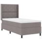 Preview: LED Boxspringbett mit Kopfteil Taupe 100 x 200 cm Stoff