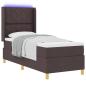 Preview: Boxspringbett mit LED-Lichtleisten Braun 80 x 200 cm Stoff
