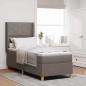 Preview: ARDEBO.de - Boxspringbett mit LED-Lichtleisten Taupe 80 x 200 cm Stoff