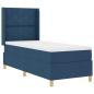 Preview: Boxspringbett mit LED-Lichtleisten Blau 80 x 200 cm Stoff