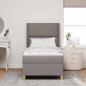 Preview: Boxspringbett mit LED-Lichtleisten Taupe 90 x 200 cm Stoff