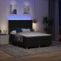 Preview: Boxspringbett mit LED-Lichtleisten Schwarz 160 x 200 cm Stoff