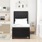 Preview: Boxspringbett mit Matratze mit LED Schwarz 80 x 200 cm Samt