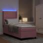 Preview: Boxspringbett mit Matratze mit LED Rosa 80 x 200 cm Samt