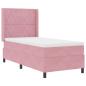 Preview: Boxspringbett mit Matratze mit LED Rosa 90 x 200 cm Samt